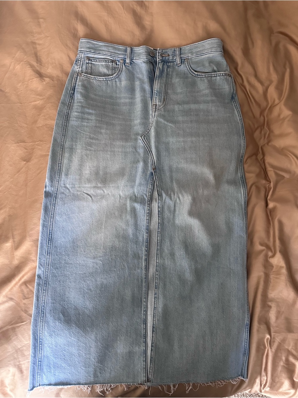 Madewell Rilee Denim Midi Skirt